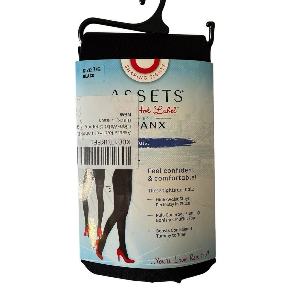 SPANX Assets NEW Red Hot Label High Waist Shaping Tights Black 3XL